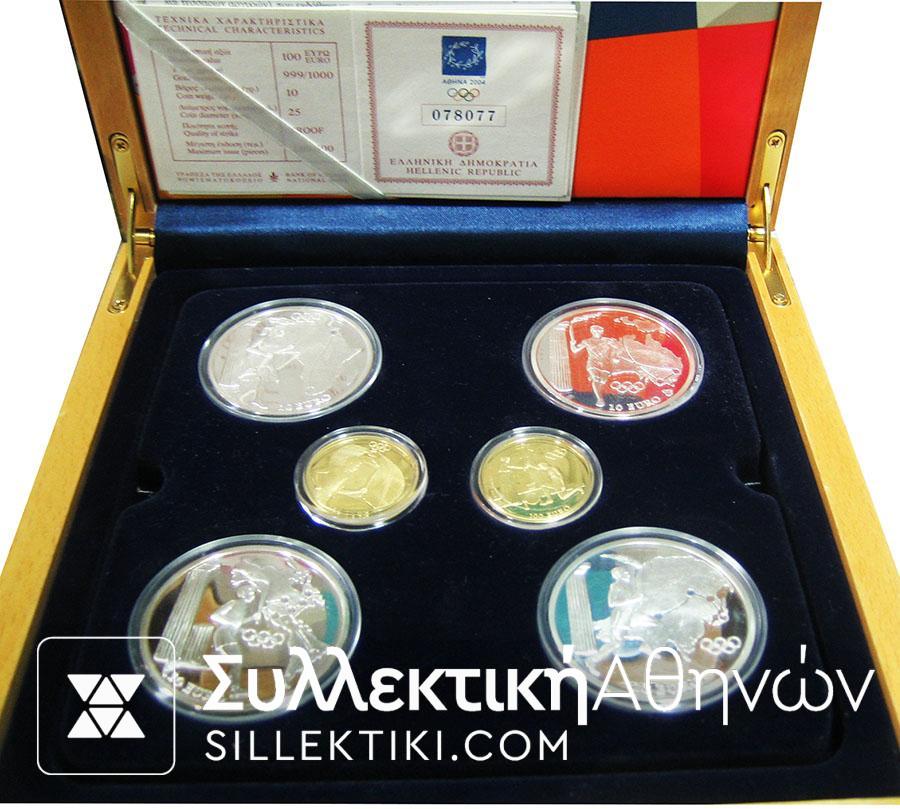 Set 2004 2 gold 4 silver